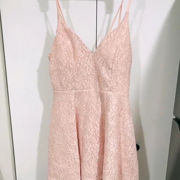 Dresses | Light Pink Fit Flare Mini Dress | Poshmark Dresses | Light Pink Fit Flare Mini Dress | Poshmark